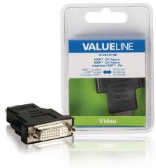 Valueline VLVB34910B cambiador de género para cable HDMI DVI-I Negro