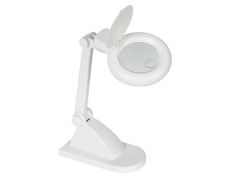 Lámpara de escritorio con lupa 3 + 12 dioptrías - 12w - color blanco