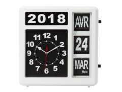 Reloj de pared con calendario - 31 x 31 cm - versión francés