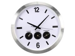 Reloj de pared de aluminio y 3 husos horarios - ø 45.5 cm