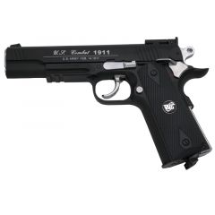 PPistola WG Spot 601 - Tipo Colt 1911 Special Combat. Pistola 4,5 mm Full Metal- Negra- CO2- Energia 1.23 Julios - Velocidad de disparo 128m/s - 420 FPS. Ref: 601N