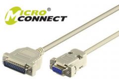 Microconnect IBM029 cable de serie Gris 3 m DB-9 DB-25