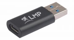 LMP 18985 cambiador de género para cable USB-C USB-A Negro