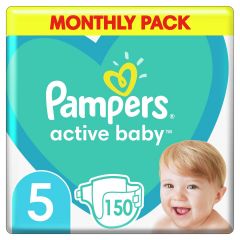 Pampers active-baby caja mensual 150 piezas