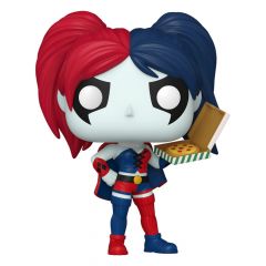 Dc comics: harley quinn takeover figura pop! heroes vinyl harley with pizza 9 cm