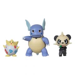 Pokémon pack de 3 figuras battle figure set togepi, pancham, wartortle
