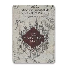Harry potter placa de chapa marauders map 15 x 21 cm