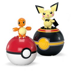 Pokémon kit de construcción mega poké ball collection: charmander & pichu