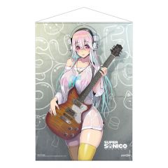 Super sonico póster tela super sonico with guitar 50 x 70 cm