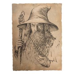 El hobbit litografia portrait of gandalf the grey 21 x 28 cm