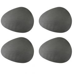 Mikasa pebble-shaped pu placemats, set of 4, grey