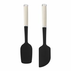Kitchenaid 2pc silicone spatula set – almond cream