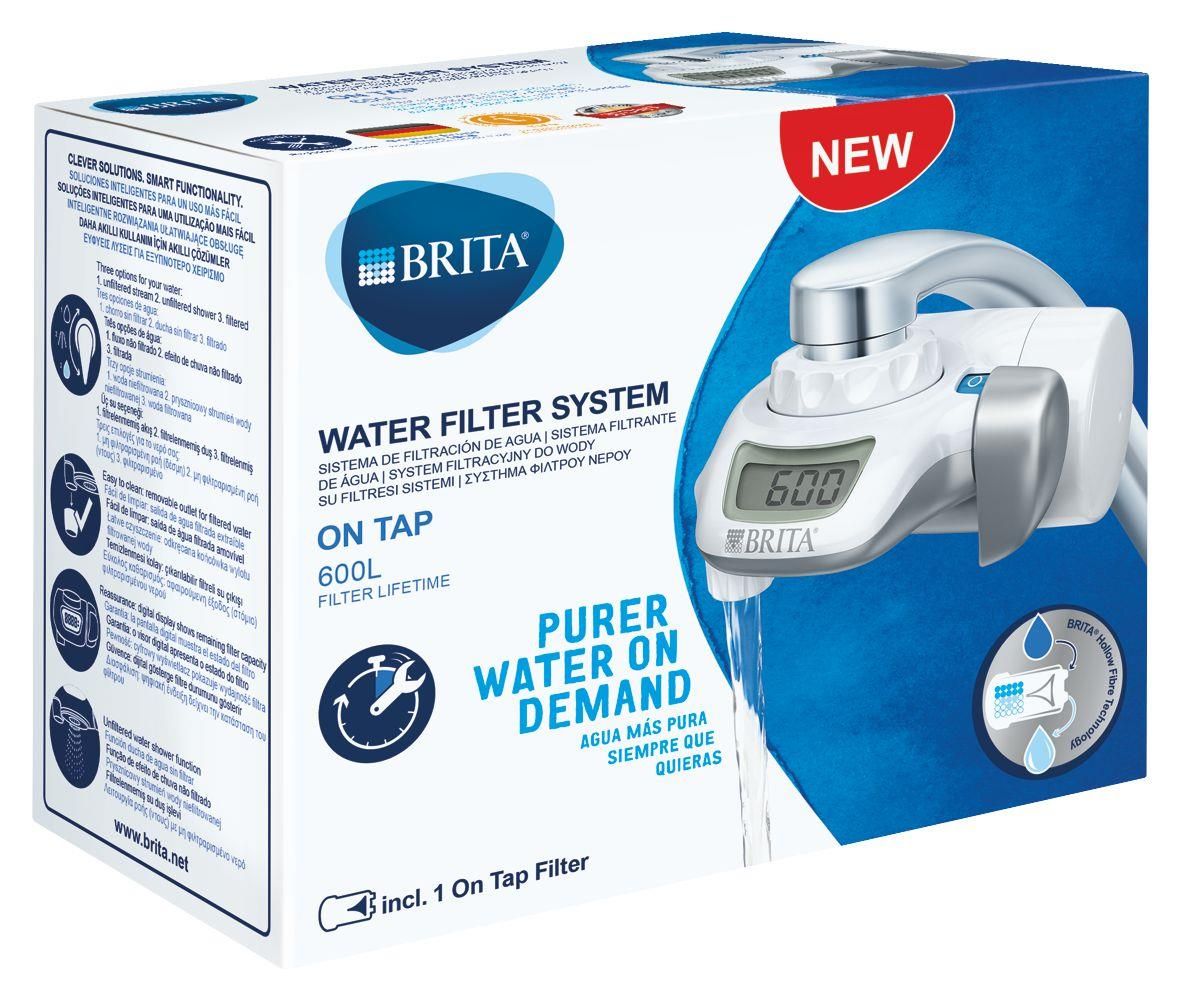 BRITA ON TAP Pro V-MF Sistema de filtración de agua, incl. 1 cartucho  filtrante (600L) - para agua 99,99% libre de bacterias y sostenible con una  tecnologia de filtración para un excelente