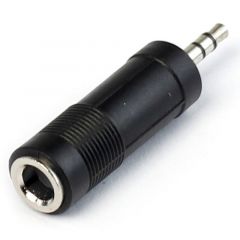 Goobay 11101 cambiador de género para cable 3.5 mm 6.35 mm Negro