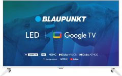 Tv 43" blaupunkt 43ubg6010s 4k ultra hd led, googletv, dolby atmos, wifi 2,4-5ghz, bt, blanco