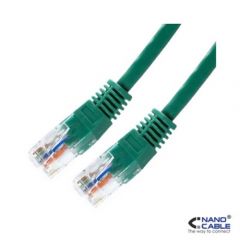Cable red latiguillo rj45 cat.5e utp awg24 verde 0.5 m nanocable 10.20.0100-gr
