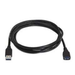 Cable alargador usb 3.0 nanocable 10.01.0901-bk/ usb macho - usb hembra/ 1m/ negro
