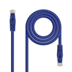 Nanocable Cable de red latiguillo RJ45 LSZH Cat.6A UTP AWG24, Azul, 0.5m