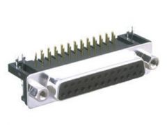 Pack de 50 uds Conectores hembra "D" SUB. Circuito impreso acodado de 25 contactos Electro Dh 08.130/25 8430552005932
