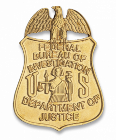 Placa - Chapa Para Carteras Martinez Albainox FBI Department Of Justice 09193