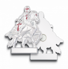 Imán del Caballero Templario Tole10 Imperial, material de zamak, tamaño de 7 x 5,5 cm