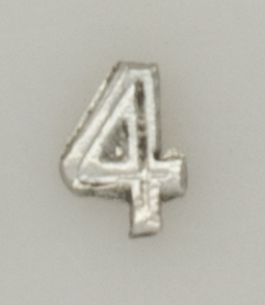 Numeral Pasador Diario 4 Plata Martinez Albainox, de Metal, de 0,5 X 0,7 cm 09498