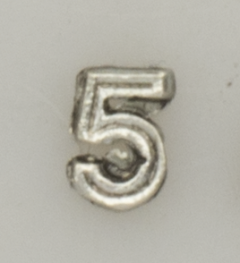 Numeral Pasador Diario 5 Plata Martinez Albainox, Fabricado en Metal, de 0,5 X 0,7 cm 09499