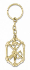 Llavero Hueso Criston Legion Oro Albainox, Material De Metal, Tamaño De 3,2 X 5 Cms, 09728