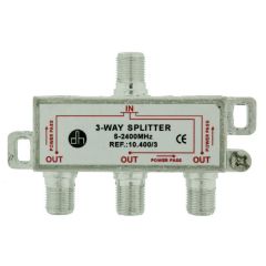 Splitter Distribuidor 3 Terrestre 3 vías. Electro DH. Con DC power pass 10.400/3 8430552121267
