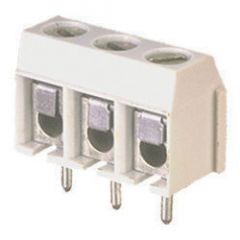 Regleta de 3 Terminales para circuito impreso con tornillo y lámina de protección 10.856/3 