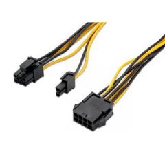 Nanocable Cable Tarjeta Gráfica, PCI-e (Molex 8 pines)/H - PCI-e (Molex 6+2 pines)/M, 50 cm