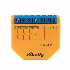 Shelly Plus i4 DC alimentación del relé Naranja