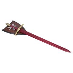 Espada de Red Oathkeeper o Guardajuramentos roja de Juego de Tronos, réplica no oficial, hoja de acero, con soporte