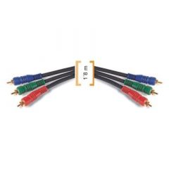 OUTLET Cable Fonestar RGB 3 x RCA a 3 x RCA, conductores paralelos de 6 mm de diámetro, 180 cm de largo
