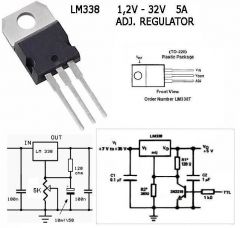LM338T Circuito Integrado Regulador 1.2-37V 5Amp TO220