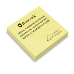 Taco notas adhesivas amarillas 76x76 mm. 100 hojas bismark 921007