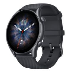 Reloj Amazfit GTR 3 Pro, Color Negro (Infinite Black). Smartwatch Pantalla AMOLED de 1.45". Frecuencia Cardíaca. Estrés Monitorización de SpO2. Reloj con 150 Modos Deportivos. GPS Llamadas Bluetooth.