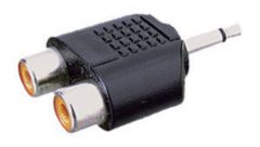 Adaptador estéreo 3.5 mm a doble hembra RCA Electro Dh 13.500 8430552022649