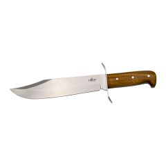 Cuchillo de caza Bowie Third 13794ZW, con hoja de acero 440 de 25 cm acabado satinado, mango de madera. Incluye funda de piel