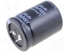 Condensador Electrolitico 470uF 450Vdc Medidas 35x45mm 2pin