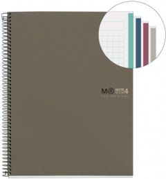 Cuaderno 100% reciclado nb-4 a5 120hojas ecogris miquelrius 6084