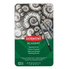 Derwent Academy lápiz de carbón 12 pieza(s) Gris