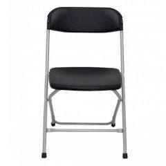 Piqueras y crespo silla plegable mod. viveros aluminio y pp sin brazos negro pack de 5ud