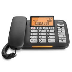 Gigaset DL 580 Teléfono analógico Identificador de llamadas Negro