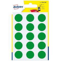 Avery PSA19V etiqueta autoadhesiva Alrededor Permanente Verde 90 pieza(s)