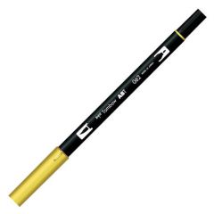 Rotulador doble punta pincel color pale yellow tombow abt-062