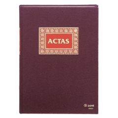 Dohe libro de actas folio natural - encuadernacion en tela - 100 hojas papel offset registro de 100gr