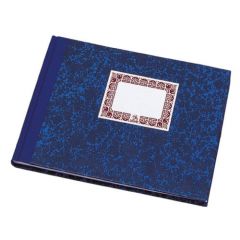 Libro de cartoné rayado horizontal azul 1/4 apaisado 100 hojas  dohe 09961