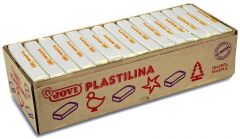 Jovi plastilina unicolor en pastillas de 350gr blanco -caja de 15u-