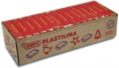 Jovi plastilina unicolor en pastillas de 350gr rojo -caja de 15u-